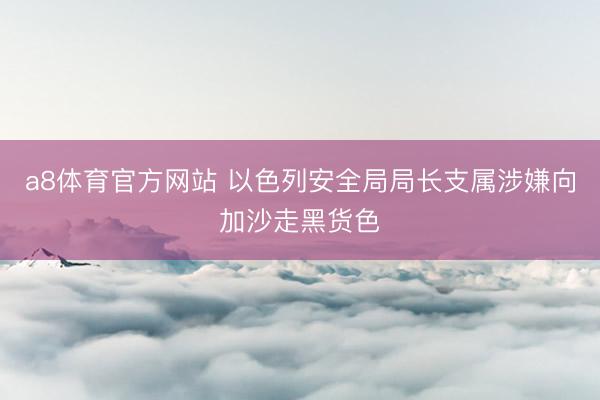 a8体育官方网站 以色列安全局局长支属涉嫌向加沙走黑货色