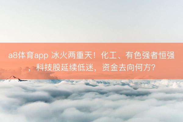 a8体育app 冰火两重天！化工、有色强者恒强，科技股延续低迷，资金去向何方？
