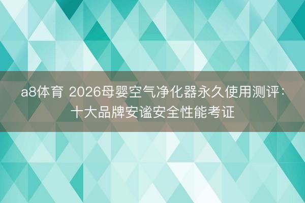 a8体育 2026母婴空气净化器永久使用测评：十大品牌安谧安全性能考证