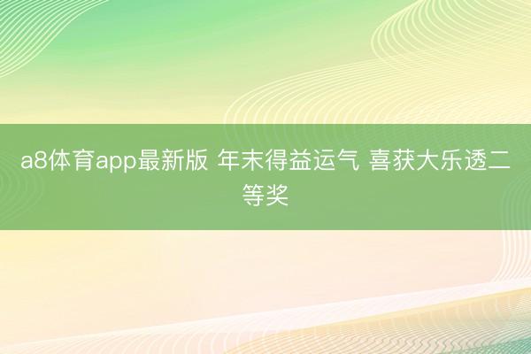 a8体育app最新版 年末得益运气 喜获大乐透二等奖