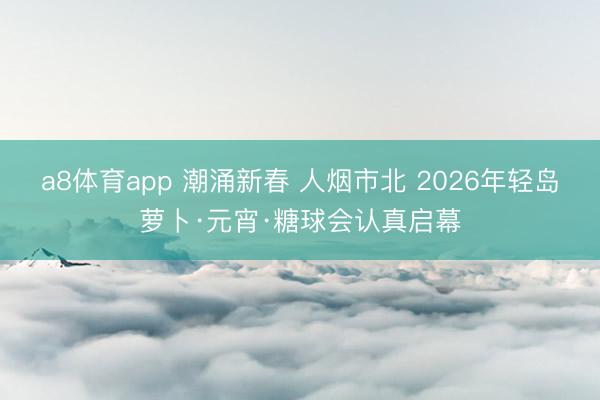 a8体育app 潮涌新春 人烟市北 2026年轻岛萝卜·元宵·糖球会认真启幕