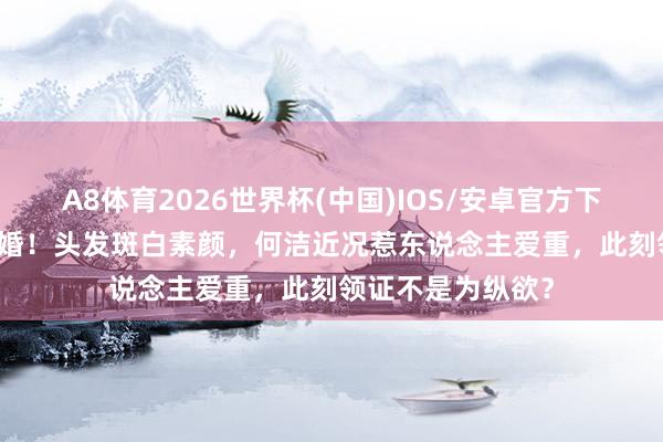 A8体育2026世界杯(中国)IOS/安卓官方下载 5月20官宣三婚!头发斑白素颜,何洁近况惹东说念主爱重,此刻领证不是为纵欲?