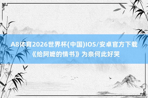 A8体育2026世界杯(中国)IOS/安卓官方下载 《给阿嬷的情书》为奈何此好哭