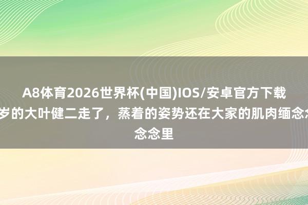 A8体育2026世界杯(中国)IOS/安卓官方下载 72岁的大叶健二走了,蒸着的姿势还在大家的肌肉缅念念里