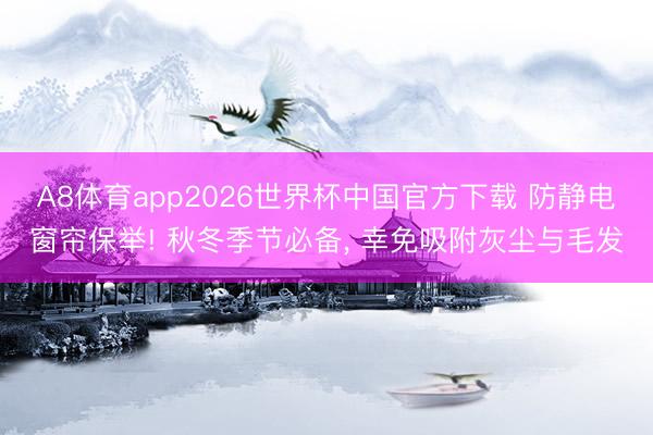 A8体育app2026世界杯中国官方下载 防静电窗帘保举! 秋冬季节必备, 幸免吸附灰尘与毛发