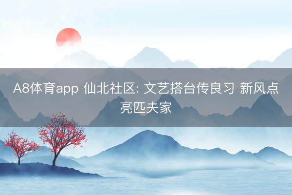 A8体育app 仙北社区: 文艺搭台传良习 新风点亮匹夫家