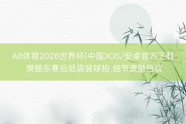 A8体育2026世界杯(中国)IOS/安卓官方下载 樊振东赛后纸袋装球拍 细节激励热议