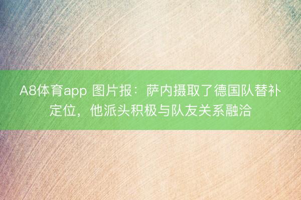 A8体育app 图片报：萨内摄取了德国队替补定位，他派头积极与队友关系融洽