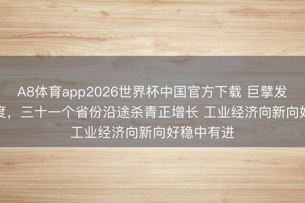 A8体育app2026世界杯中国官方下载 巨擘发布|一季度,三十一个省份沿途杀青正增长 工业经济向新向好稳中有进