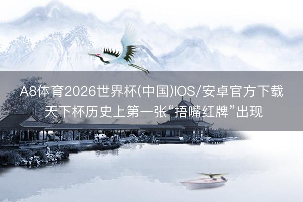 A8体育2026世界杯(中国)IOS/安卓官方下载 天下杯历史上第一张“捂嘴红牌”出现